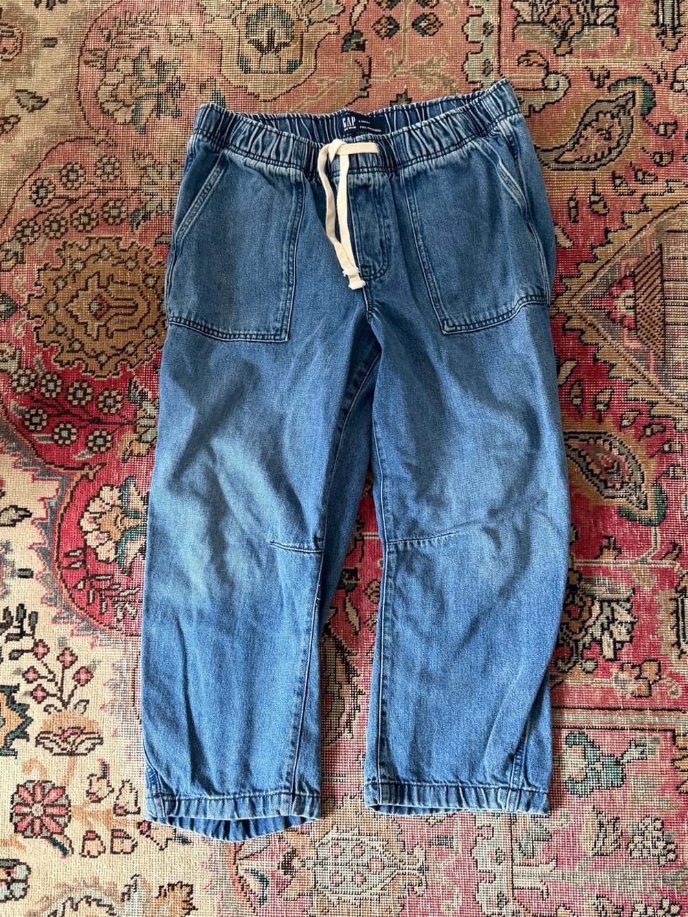 GAP Pull On Barrel Jeans Medium Blue NWOT